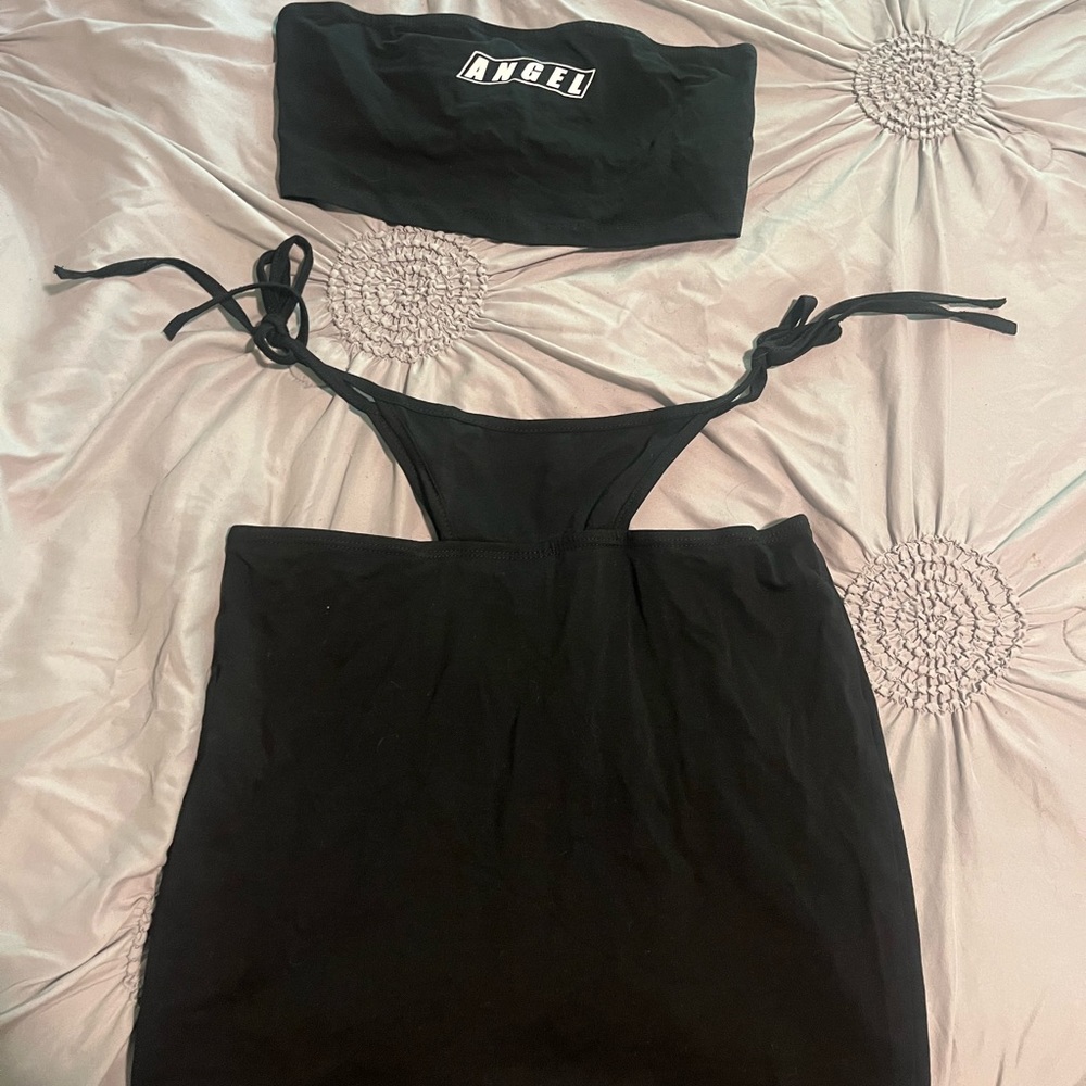 skirt and crop top set